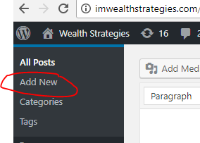 add wordpress post