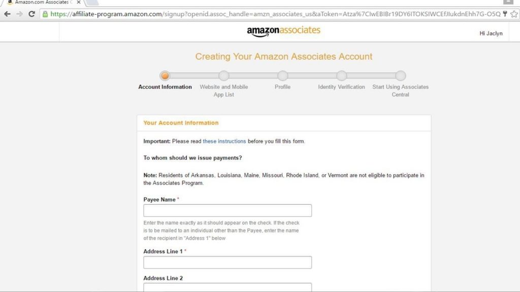 Amazon affiliate